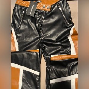 Bell bottom leather pants